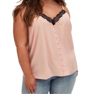 ✨ NWT Torrid Chablis Lace Trim Cami Peach Beige 2X 2